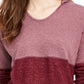 Moletom com capuz feminino estilo colorblock vermelho tamanho XX-G