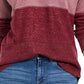 Moletom com capuz feminino estilo colorblock vermelho tamanho XX-G