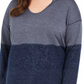Moletom com capuz feminino plus size com blocos de cores estilo &amp; co, azul, tamanho 0X