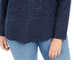 Moletom com capuz feminino plus size com blocos de cores estilo &amp; co, azul, tamanho 0X