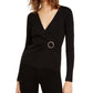 Suéter feminino confortável e aconchegante da INC International Concepts, preto, tamanho X-S