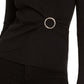 Suéter feminino confortável e aconchegante da INC International Concepts, preto, tamanho X-S