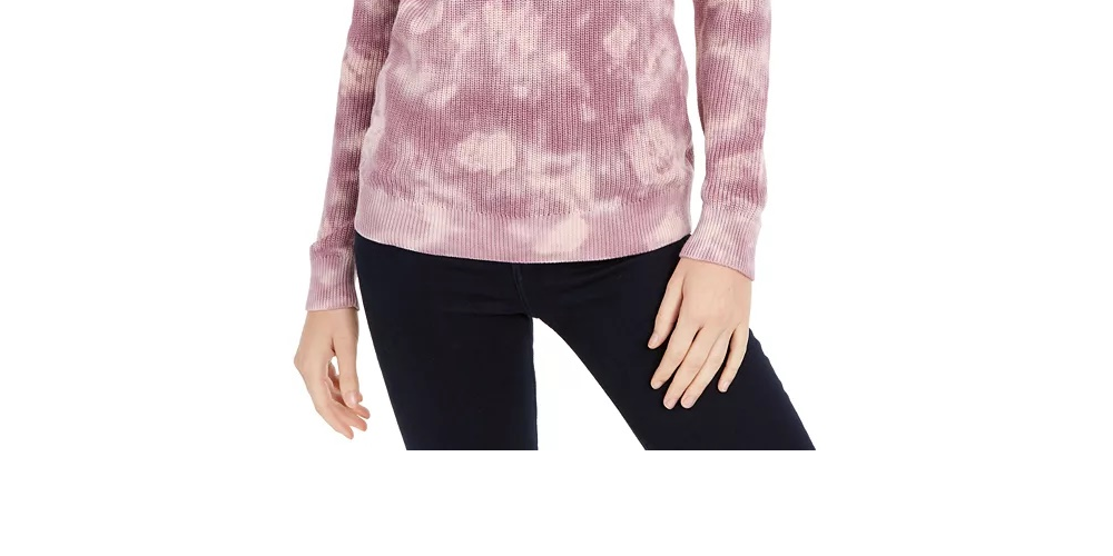 Suéter tingido feminino INC International Concepts rosa tamanho médio