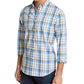 Camisa xadrez masculina Club Room Simon Moisture Wicking com botões, amarela, tamanho X-G