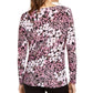 Blusa feminina com estampa floral e frente torcida, preta, tamanho XX-G, da INC International Concepts