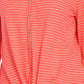Blusa listrada com amarração frontal estilo &amp; co feminina laranja tamanho pequeno