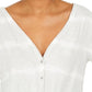 Blusa feminina estilo tie-dye com amarração frontal cinza, tamanho grande