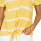 Top feminino estilo &amp; co tie-dye com amarração frontal dourado tamanho extragrande