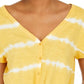 Top feminino estilo &amp; co tie-dye com amarração frontal dourado tamanho GG