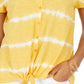 Top feminino estilo &amp; co tie-dye com amarração frontal dourado tamanho GG