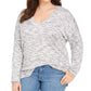 Suéter feminino plus size com estampa tingida espacial e túnica de malha azul tamanho 2X da Style &amp; Co