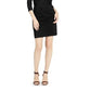Vestido curto cruzado feminino INC International Concepts, preto, tamanho médio