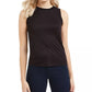 Top sem mangas com tachas Bar III feminino, preto, tamanho grande