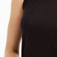 Top sem mangas com tachas Bar III feminino, preto, tamanho grande