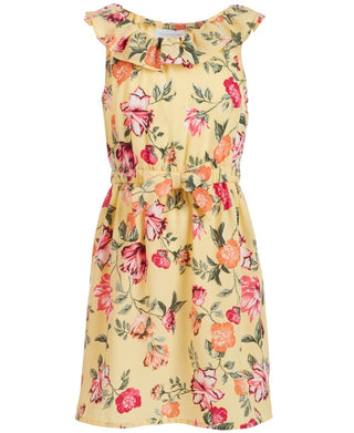 Vestido estampado floral para meninas da Charter Club, tamanho 6, amarelo, Mommy &amp; Me