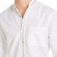 Camisa listrada com gola alta e botões Alfani masculina, tamanho X-G
