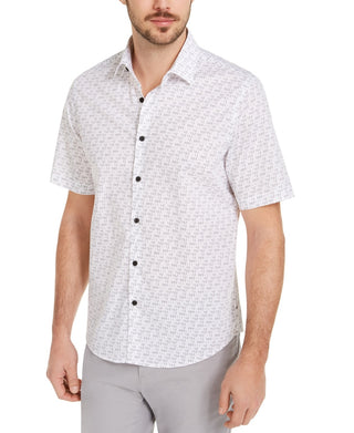 Camisa Alfani Masculina com Estampa de Números Azul Marinho Tamanho P