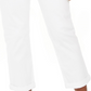 Calça jeans feminina estilo curvilíneo com punho e corte estilo namorada, branca, tamanho 14