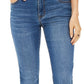 Jeans feminino estilo &amp; co moderno reto cintura média azul tamanho 6
