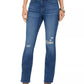 Jeans Curvy Boot Cut Destruído Feminino Style &amp; Co Azul Tamanho 10