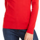 Suéter feminino com decote ombro a ombro da INC International Concepts, vermelho, tamanho X-S