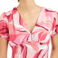 Blusa feminina estampada Bar III vermelha tamanho médio