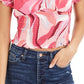 Blusa feminina estampada Bar III vermelha tamanho médio