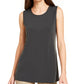 Blusa feminina Alfani com decote redondo e sem mangas, verde, tamanho grande