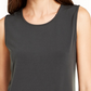 Blusa feminina Alfani com decote redondo e sem mangas, verde, tamanho grande
