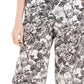 Calça Capri Feminina Estampada Perna Larga Charter Club Branca Tamanho X-S