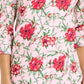 Camisa feminina com estampa floral e botões Charter Club, rosa, tamanho médio