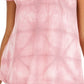 Blusa feminina estilo &amp; co, tingida, em mistura de linho, rosa, tamanho médio