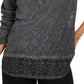Top Henley de renda feminino Style &amp; Co, preto, tamanho médio