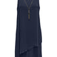 Vestido justo feminino com colar e detalhes embelezados, azul, tamanho XX-G