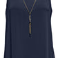 Vestido justo feminino com colar e detalhes embelezados, azul, tamanho XX-G