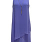 Vestido justo feminino JM Collection com sobreposição de colar de íris, roxo, tamanho grande