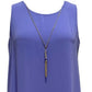 Vestido justo com colar e detalhes embelezados da coleção JM, roxo, tamanho extragrande