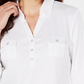 Camisa feminina Karen Scott de manga 3/4, rosa brilhante, tamanho grande
