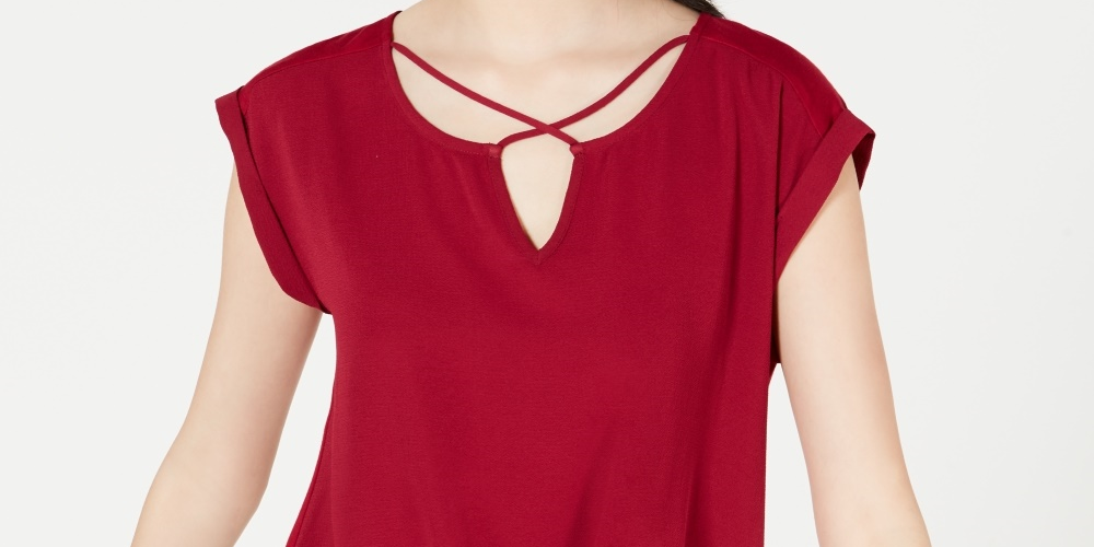 Blusa com nó cruzado BCX Junior Roxo Tamanho Grande