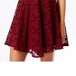Material Girl Junior's Vestido Skater de Renda Vermelho Tamanho P