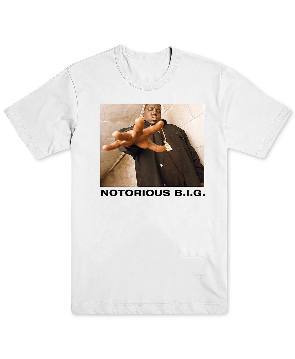 Camiseta masculina Notorious BIG Graphic da Merch Traffic, branca, tamanho XX-G