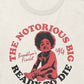 Camiseta gráfica masculina Biggie Baby da Merch Traffic, branca, tamanho XX-G