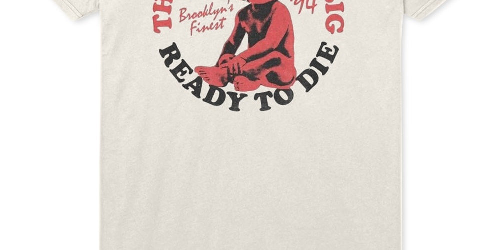 Camiseta gráfica masculina Biggie Baby da Merch Traffic, branca, tamanho XX-G