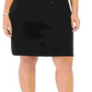 Vestido feminino Anne Klein com cinto, manga 3/4, gola alta, acima do joelho, para usar no trabalho, preto, tamanho 3X