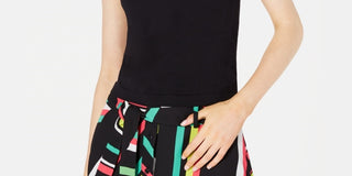 Bar III Women's Sleeveless Top Black Size Small
