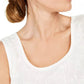 Top texturizado com lantejoulas Kasper feminino, tamanho natural, tamanho extrapequeno