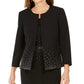 Kasper Women's Embellished Open Front Jacket Black Size 16