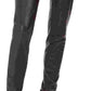 Calça skinny feminina Bar III em couro sintético, preta, tamanho extra grande