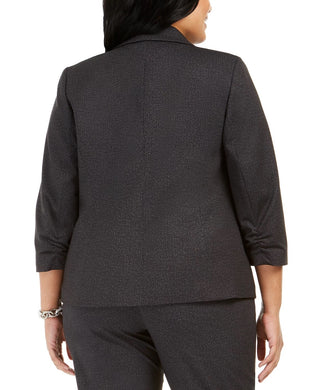 Blazer feminino Kasper com botões, preto, tamanho 20W