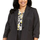 Blazer feminino Kasper com zíper para usar no trabalho, jaqueta, carvão, tamanho 22W